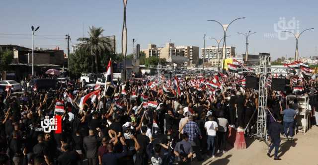 عراقيون يجددون التظاهرات المنددة بالحرب على لبنان وغزة وسط بغداد (صور)