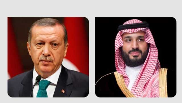 ولي العهد يبحت تعزيز أوجه التعاون مع الرئيس التركي /عاجل