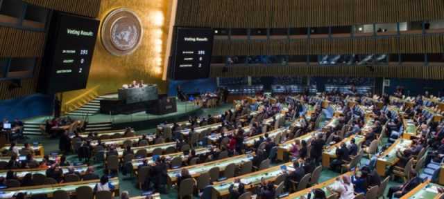 شاهد| فرحة الوفد الفلسطيني بعد قرار الأمم المتحدة بشأن العضوية الكاملة