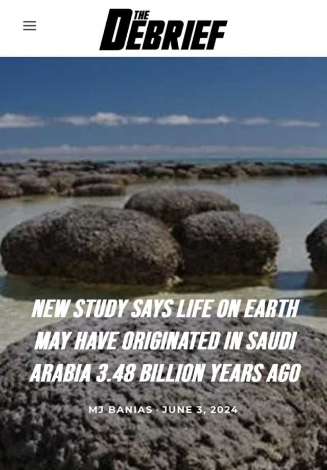 دراسة جديدة تفترض: الحياة على الأرض نشأت بالسعودية قبل 3.48 مليار سنة