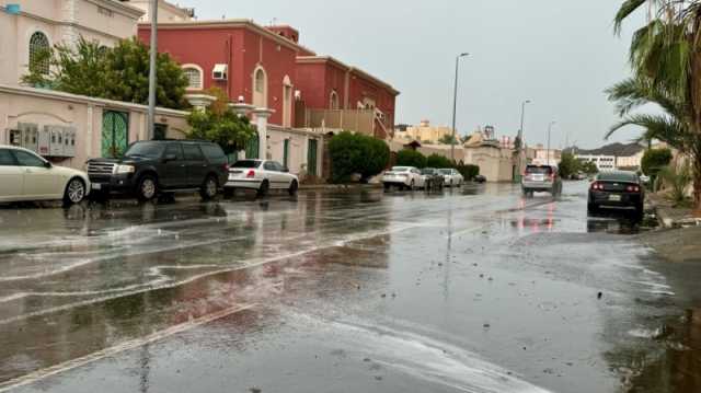 أمطار غزيرة على محافظة بدر الجنوب بمنطقة نجران