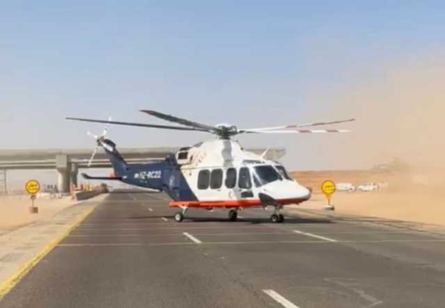 الإسعاف الجوي بالقصيم ينقذ مصابًا تعرض لحادث مروري