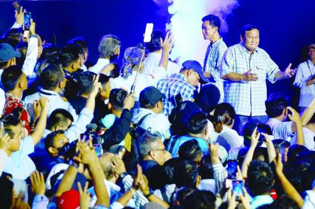 برابوو سوبيانتو يعلن فوزه في الجولة الأولى من انتخابات إندونيسيا الرئاسية