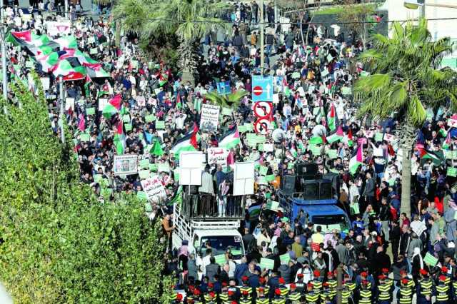 الأردن: تظاهرات جديدة تطالب بـوقف المذبحة في غزة