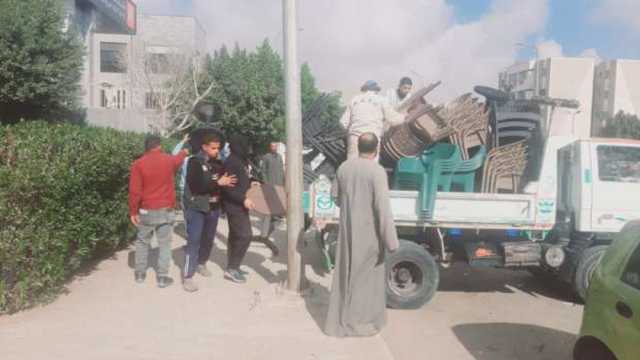 جهاز مدينة الشروق يشن حملة لإزالة الإشغالات ويواصل أعمال التطوير