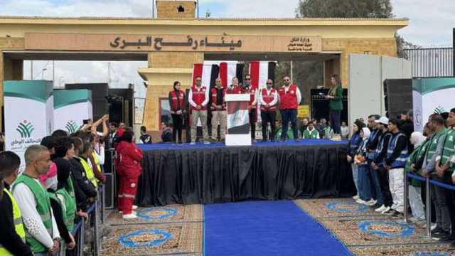 احتشاد أهالي بورسعيد لتأييد موقف الرئيس السيسي ضد تهجير الفلسطينيين: كلنا معك