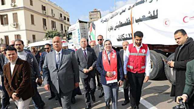 تواصل الدعم الإنساني.. قوافل الخير تنطلق من المحافظات لمساعدة أهالي غزة