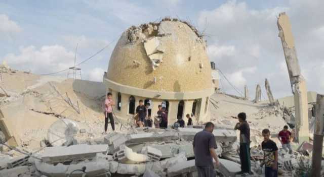 طائرات الاحتلال تقصف مسجد الحبيب محمد جنوب غزة