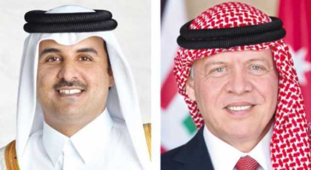 الملك يبحث مع أمير قطر هاتفيا التطورات في قطاع غزة