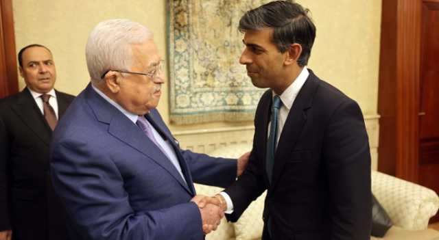 عباس يؤكد لرئيس الوزراء البريطاني رفضه القاطع لتهجير الفلسطينيين