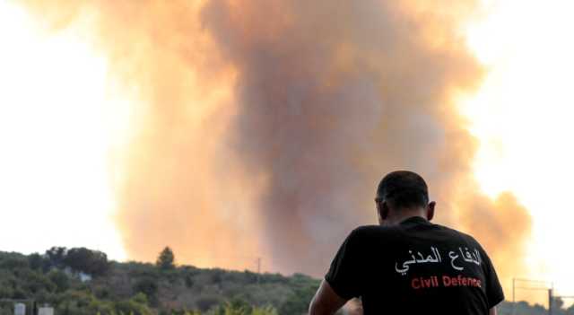 حرائق باستهداف الاحتلال منطقة المشرفة في لبنان