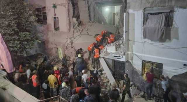 مراسل رؤيا: إصابات بانهيار مبنى سكني مؤلف من 6 طوابق بريف دمشق 