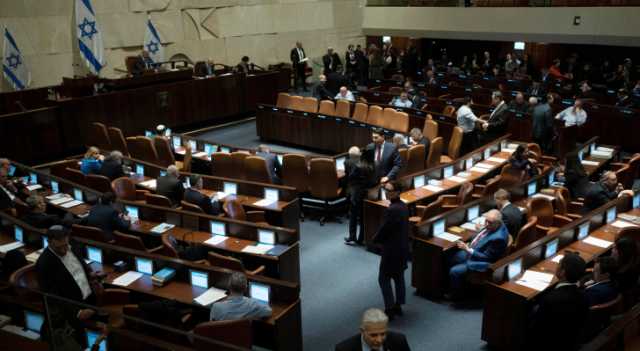 الكنيست الإسرائيلي يصوت على عدم الاعتراف بالدولة الفلسطينية