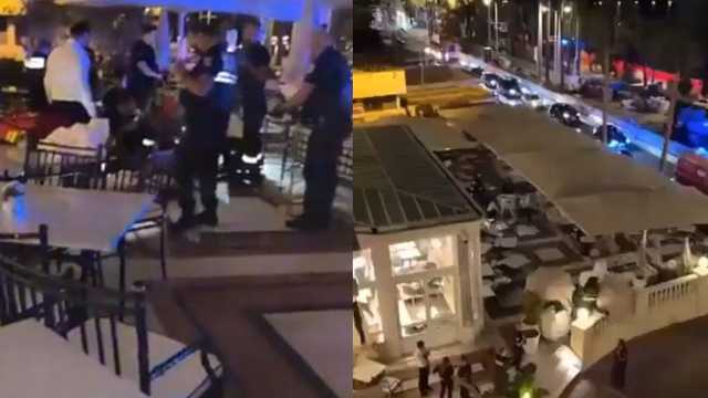 لحظة سقوط مواطن سعودي من الطابق السادس أثناء تواجده في فرنسا..فيديو