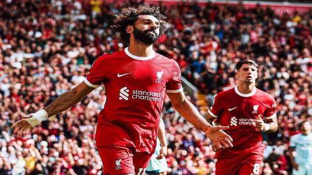 محمد صلاح يكسر رقم جيرارد