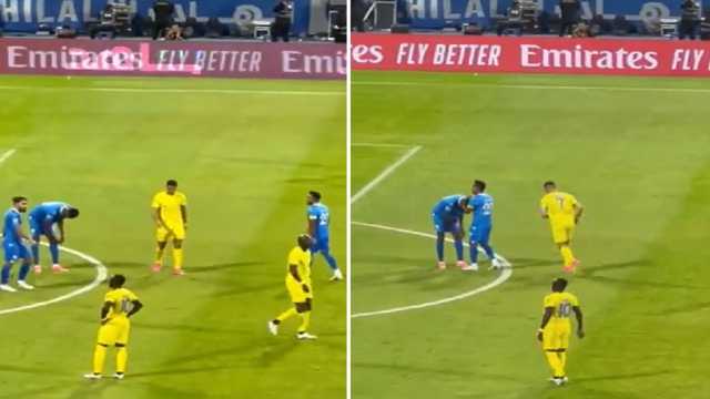 جماهير الهلال يرددون أمام رونالدو: ميسي .. ميسي .. ميسي.. فيديو