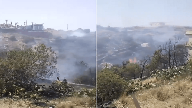 حريق هائل في مناطق جبلية بالمندق.. فيديو