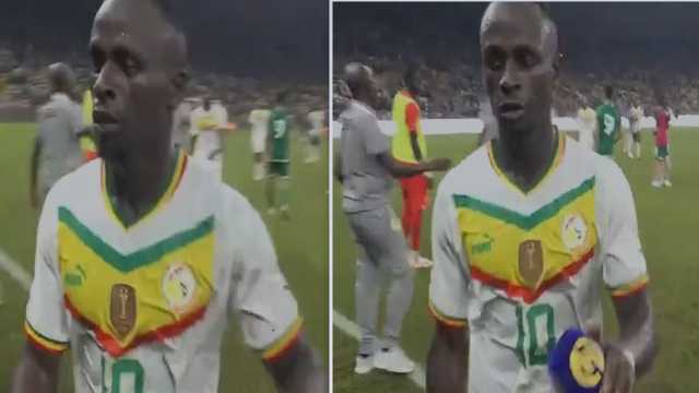 غضب ساديو ماني بعد نهاية مباراة الجزائر ضد السنغال..فيديو