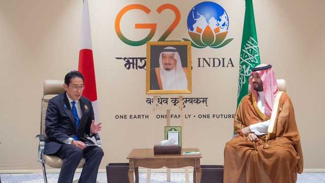 ولي العهد يلتقي رئيس وزراء اليابان على هامش قمة ‎مجموعة العشرين..فيديو