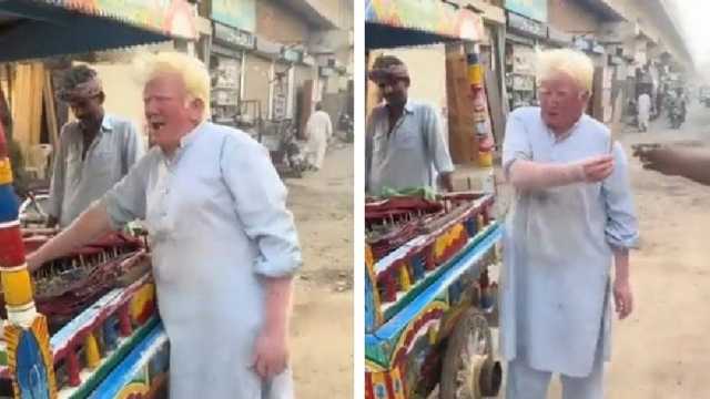 شبيه دونالد ترامب يبيع الآيس كريم في باكستان.. فيديو