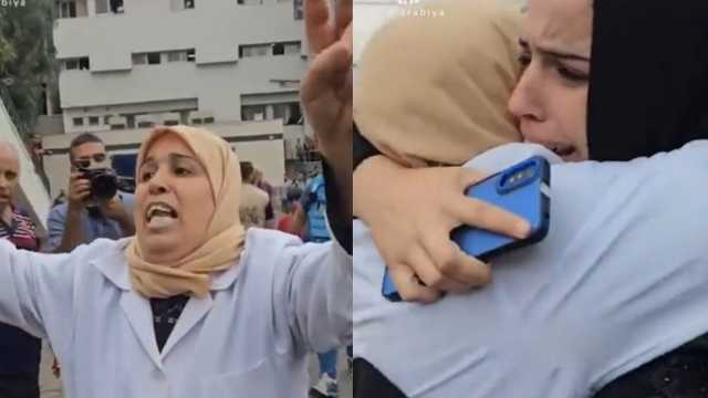 لحظة تلقي ممرضة فلسطينية خبر استشهاد زوجها..فيديو