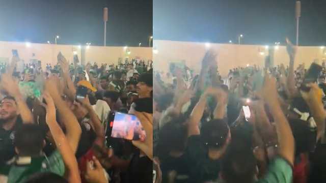 جماهير النادي الأهلي تحتفل بفوز الفريق: هاتوا الهلال هاتوا الهلال .. فيديو