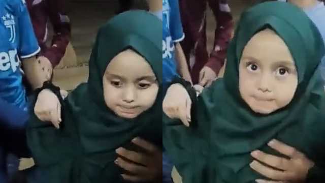 طفلة تتبرع بإسورتها الذهبية من أجل فلسطين .. فيديو