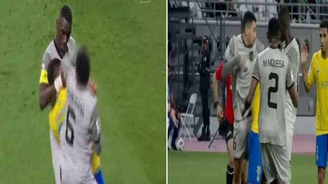 لحظة طرد لاعب الدحيل بعد ضربه لـ أوتافيو.. فيديو