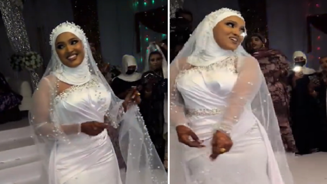 عروس محجبة بفستان شفاف تثير الجدل..فيديو