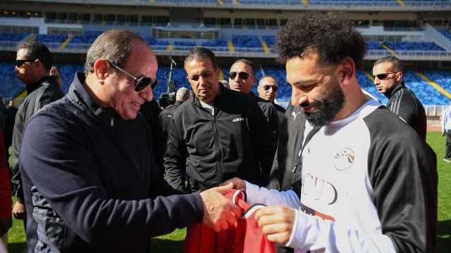 السيسي يزور تدريبات منتخب مصر قبل إنطلاق أمم أفريقيا