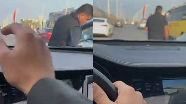 داش كام تنقذ شاب من التبلي عليه بعد تعرضه لحادث .. فيديو