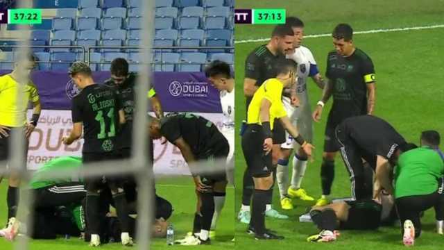 لاعب الأهلي يتعرض لإصابة قوية أمام ووهان..فيديو