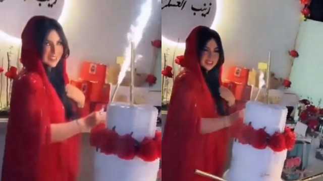 زينب العسكري تحتفل بيوم ميلادها..فيديو