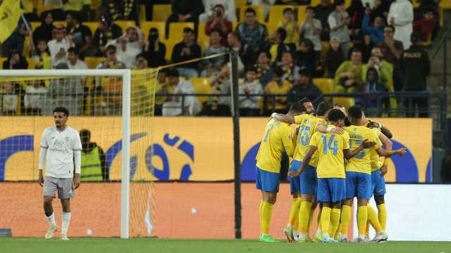 النصر يمطر شباك الطائي بخماسية