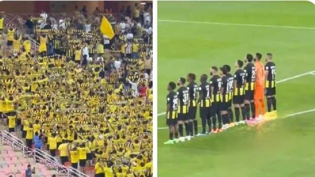 الكورفا قولد يديرون ظهورهم عن الملعب أثناء ترديد نشيد ‎الاتحاد .. فيديو