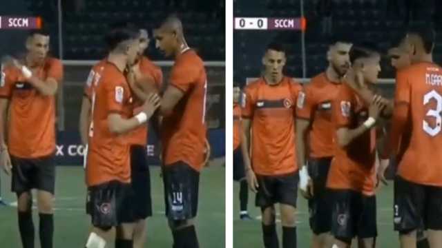 اشتباك بالأيدي في الدوري المغربي بسبب ركلة حرة .. فيديو