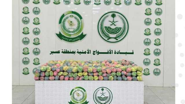 إحباط تهريب 240 كيلو جرام من القات المخدر بعسير