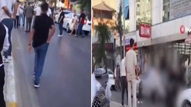 حفل زفاف يتحول لمعــركـــة في شارع بإسطنبول.. فيديو