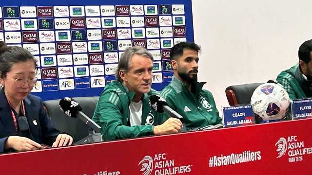 مانشيني: المنتخب الصيني فريق جيد وعلينا استغلال الفرص لتحقيق النقاط الثلاث