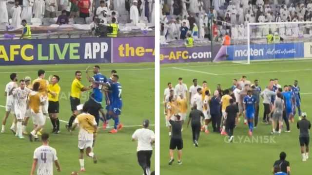 ‏اشتباك بين كانسيلو وكاكاو عقب نهاية لقاء الهلال والعين.. فيديو