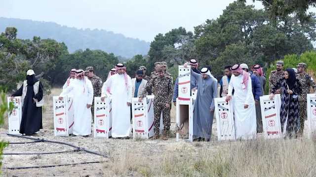 الحياة الفطرية تطلق 26 كائنًا مهددًا بالانقراض في متنزه السودة