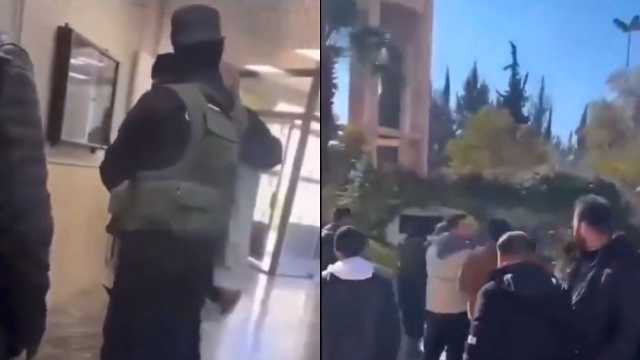 الشرطة السورية تقبض على دكتور أثناء محاضرته أمام طلابه .. فيديو