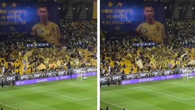 جماهير النصر تدعم لابورت بعد وفاة والده .. فيديو