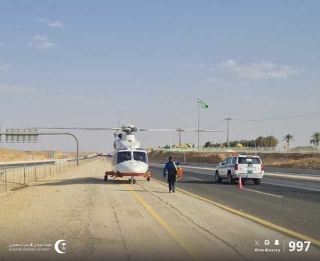 الهلال الأحمر: الفرق الإسعافية تباشر حادثًا مروريًا بكوبري غاف الجواء