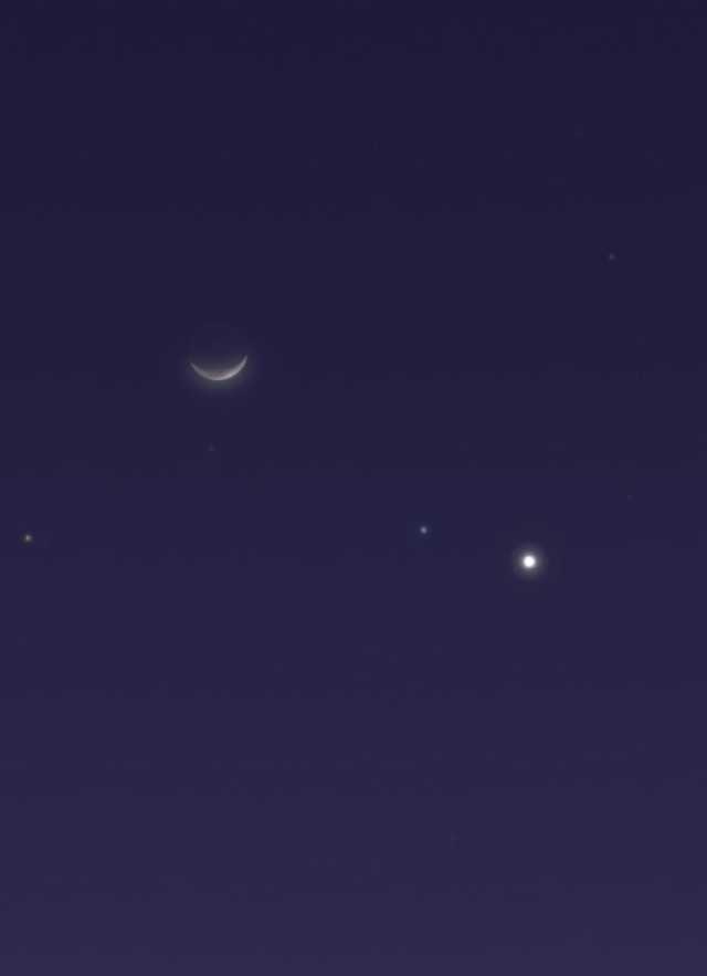 فلكية جدة: هلال القمر المتناقص وكوكب الزهرة يزينان الأفق الشرقي قبل شروق شمس الغد