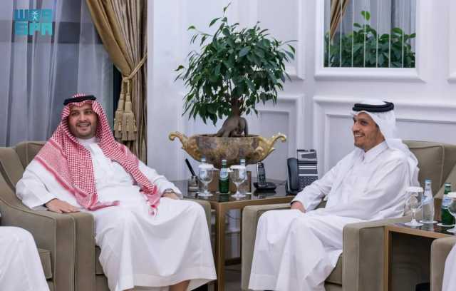 رئيس الوزراء القطري يبحث مع الأمير تركي بن محمد بن فهد عددًَا من الموضوعات المشتركة