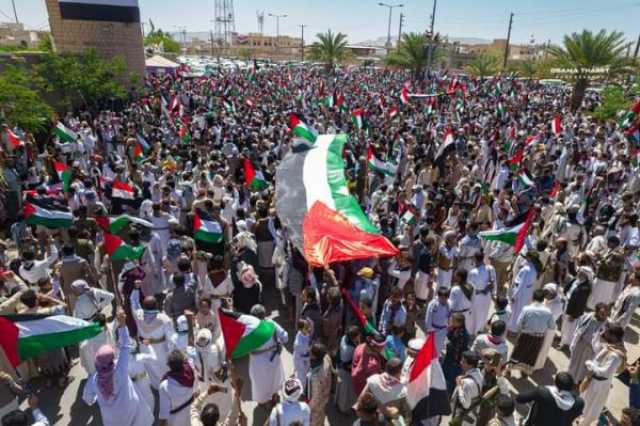 مظاهرات في عدة محافظات يمنية نصرة لفلسطين