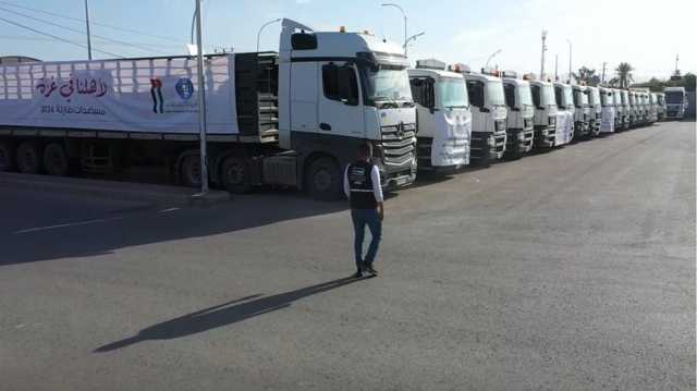 الأردن يعلن تسيير أكبر قافلة مساعدات برية إلى غزة.. تصل قبل العيد