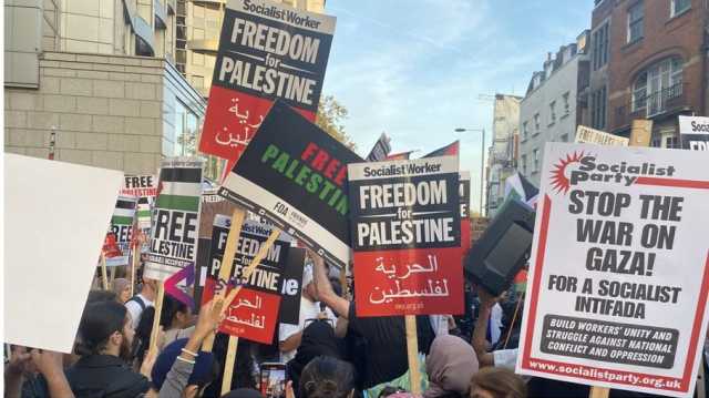 اعتقال مشاركين بتظاهرة داعمة لفلسطين بلندن