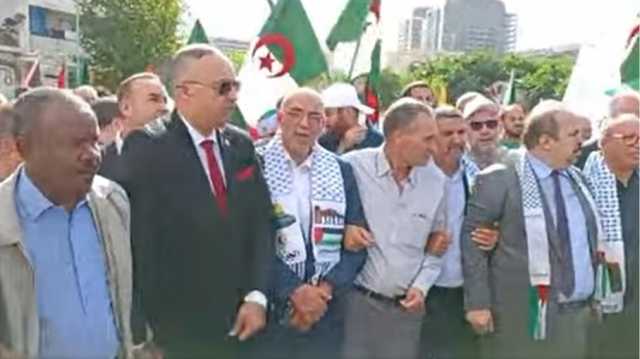 الجزائريون يلغون الاحتفالات بعيد الثورة ويتظاهرون بكثافة نصرة لفلسطين